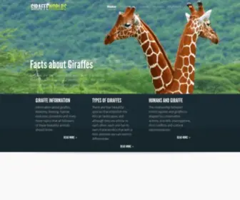 Giraffeworlds.com(Giraffe Facts and Information) Screenshot