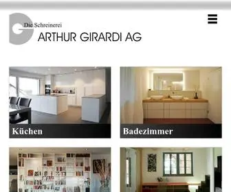 Girardi.ch(Wir sind eine der grösseren Schreinereien im Bezirk Affoltern. Unser Angebot umfasst alles) Screenshot