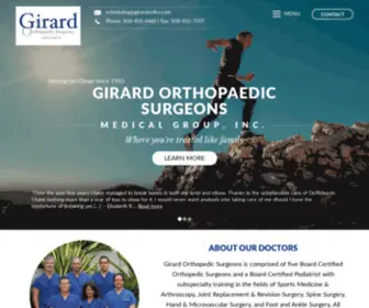 Girardortho.com(Girard Orthopedic Surgeons) Screenshot