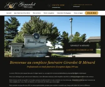 Girardot-Menard.com(Salon Funéraire Granby) Screenshot