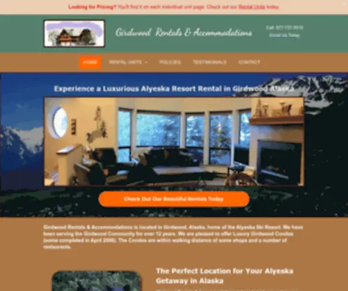 Girdwoodaccommodations.com(Alyeska Resort) Screenshot