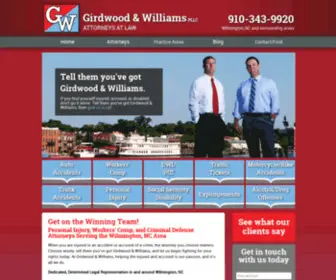 Girdwoodwilliams.com(Personal Injury Attorney Wilmington) Screenshot