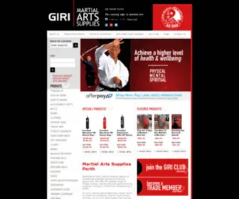 Giri.com.au(GIRI Martial Arts Supplies) Screenshot