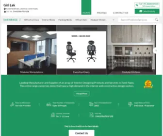 Girilak.com(Service Provider of Office Furniture & Painting Works by Giri Lak) Screenshot