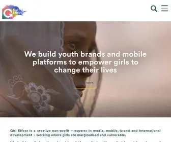 Girleffect.org(Unlocking the power of girls) Screenshot