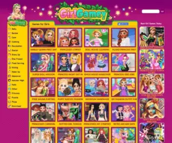 Girlgamey.com(Games for Girls) Screenshot
