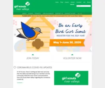 Girlscoutsrv.org(Girl Scouts of Minnesota and Wisconsin River Valleys) Screenshot