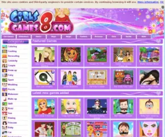 Girlsgames8.com(Girl games) Screenshot