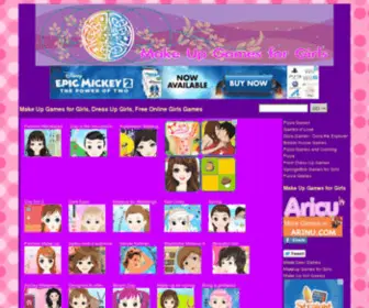 Girlsmakeupgames.net(Make Up Games for Girls) Screenshot