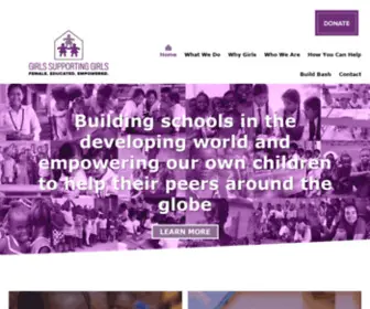 Girlssupportinggirls.org(Local Nonprofit that works to build schools in developing countries) Screenshot