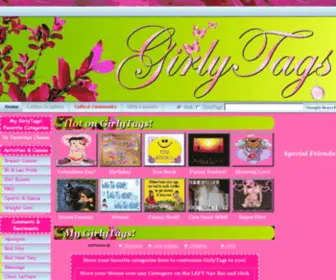Girlytags.com(Best Girly MySpace Comments) Screenshot