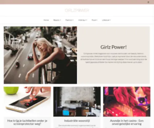 Girlzpower.nl(Blogs vol inspiratie voor vrouwen) Screenshot