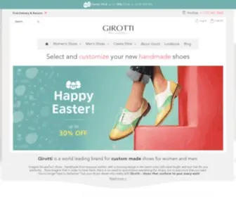 Girottishoes.com(Design Your Own Pair) Screenshot