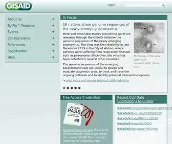 Gisaid.org(Initiative) Screenshot