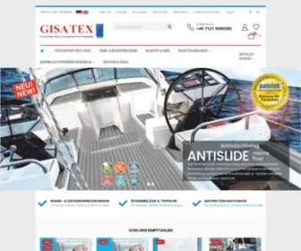 Gisatex.de(Wandverkleidungen, Polsterstoffe für Boot, Schiff, Wohnmobil) Screenshot