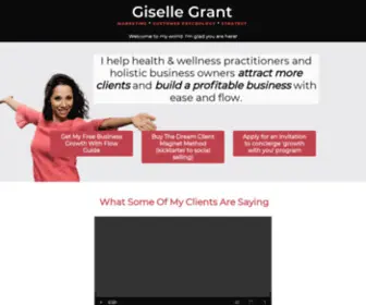 Gisellegrant.com(Giselle Grant Marketing Strategist and Business Coach) Screenshot