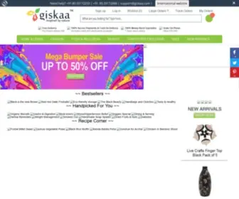 Giskaa.com(India's largest online shop for organic and natural products) Screenshot