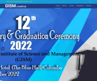 Gism.lk(Graduate Institute of Science and Management) Screenshot