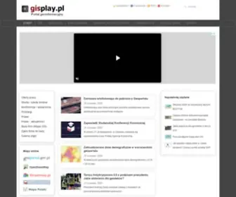 Gisplay.pl(Serwis informacyjny o Systemach Informacji Geograficznej (GIS)) Screenshot