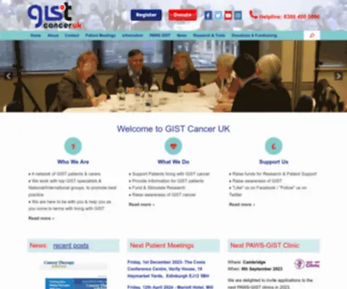 Gistcancer.org.uk(Supporting GIST Cancer Patients & Funding GIST Cancer Research) Screenshot