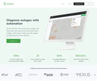 Gisual.com(Universal Outage Intelligence Map) Screenshot