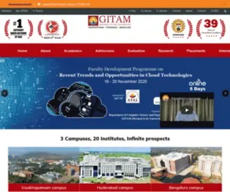 Gitam.edu((Deemed to be University) in Andhra Pradesh) Screenshot