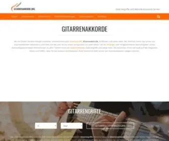 Gitarrenakkorde.org(Gitarrengriffe und Akkorde kostenlos lernen) Screenshot