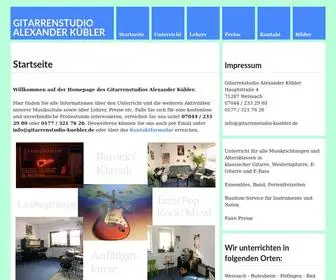 Gitarrenstudio-Kuebler.de(Kübler) Screenshot