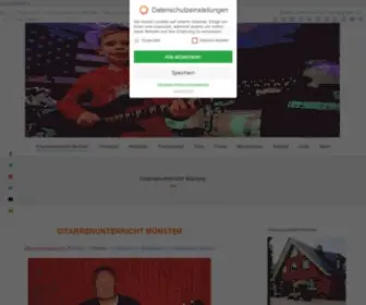 Gitarrenunterricht-Muenster.eu(Gitarrenunterricht in Münster Gitarreschule Musikschule Münster Musikunterricht) Screenshot