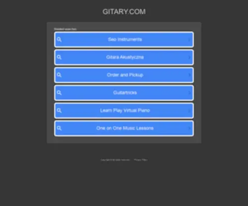 Gitary.com(Portal dla gitarzystow) Screenshot