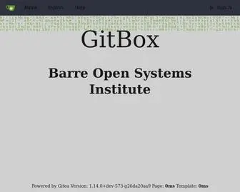 Gitbox.org(Git Version Control for the Barre Open Systems Institute) Screenshot