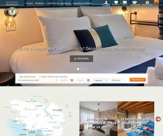Gites-DE-France-Morbihan.com(Site officiel Gites de France du Morbihan . gites et chambres d'hôtes en Bretagne Sud (56)) Screenshot