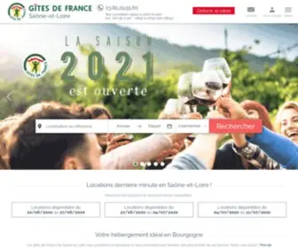 Gites71.com(Site officiel Gîtes de France Saône) Screenshot