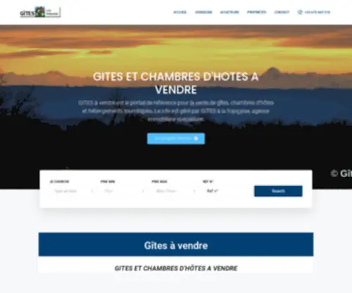 Gitesavendre.eu(GITES A VENDRE en France) Screenshot