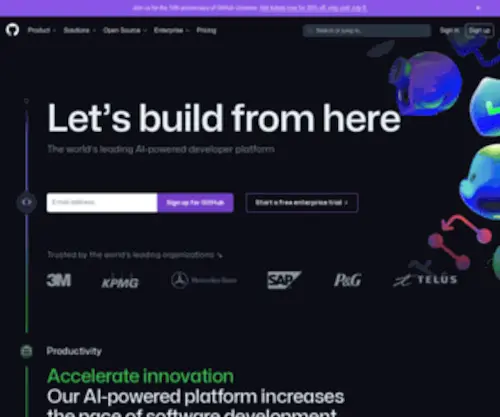 Github.com(GitHub: Let’s build from here · GitHub) Screenshot