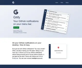 Gitify.io(GitHub notifications on your menu bar) Screenshot