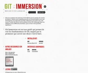 Gitimmersion.fr(Git Immersion) Screenshot
