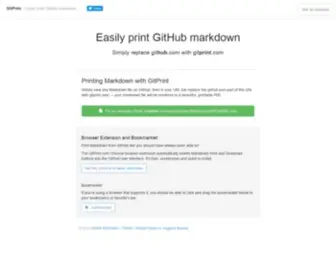 Gitprint.com(Easily print GitHub markdown as beautiful PDFs) Screenshot