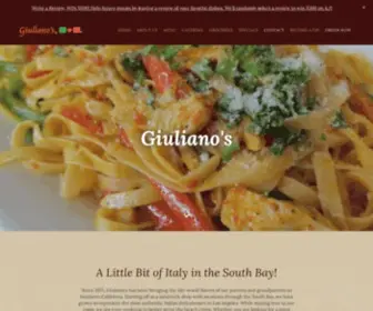 Giulianosdeli.com(Italian Restaurant in CA) Screenshot