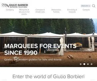 Giuliobarbieri.it(Aluminium Pergolas and marquee tents) Screenshot
