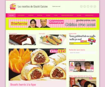 Giustecuisine.com(Les recettes de Giusté Cuisine) Screenshot