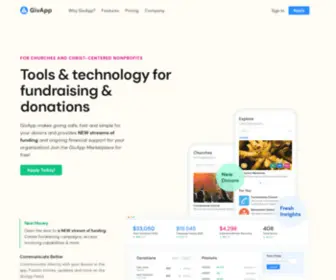 Givapp.com(Online giving and app for Churches and Christian nonprofits) Screenshot