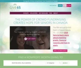 Give65.ca(Give65 is the first and only crowd) Screenshot