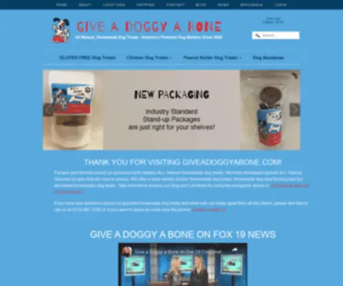 Giveadoggyabone.com(Give a Doggy a Bone makes homemade dog treats. Each dog treat) Screenshot
