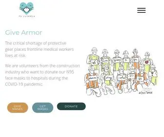 Givearmor.com(Give Armor to Protect Our Medical Heroes) Screenshot