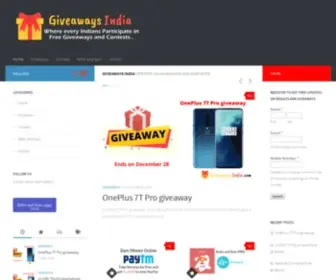 Giveawaysindia.com(Giveaways India) Screenshot