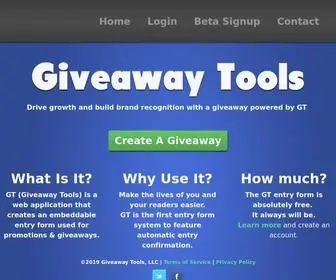 Giveawaytools.com(Run giveaways. Confirm entries. Giveaway Tools) Screenshot