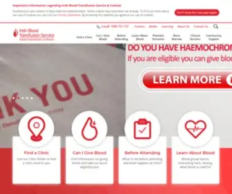 Giveblood.ie(Irish Blood Transfusion Service) Screenshot