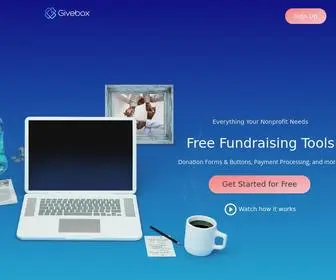 Givebox.com(Free fundraising tools for nonprofits) Screenshot