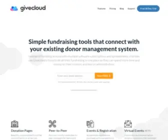 Givecloud.co(Nonprofit websites) Screenshot